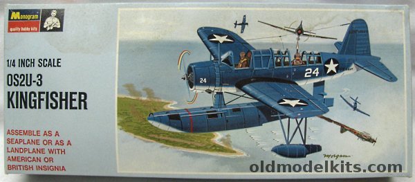 Monogram 1/48 OS2U-3 Kingfisher - RAF Or US Navy - Blue Box Issue - (OS2U3), PA135-150 plastic model kit